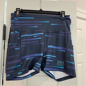 Tres Pinas Blue Running Shorts